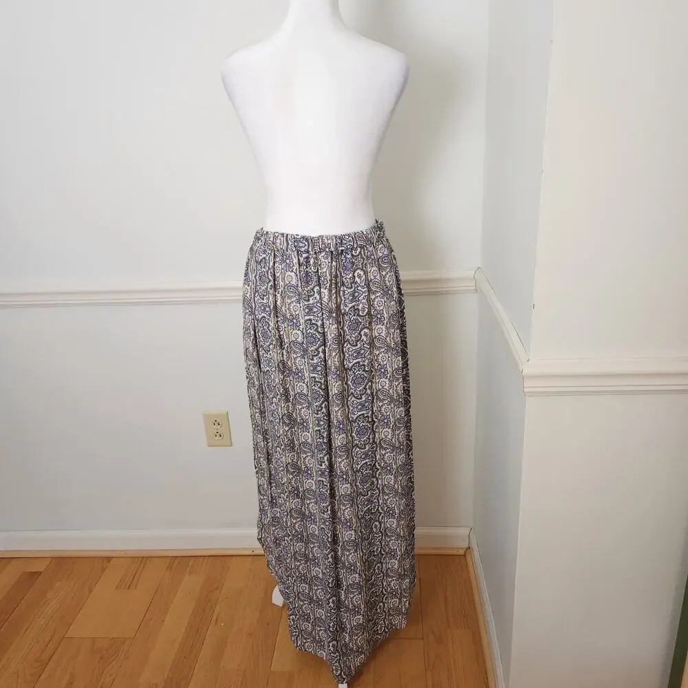 New American Eagle Maxi Skirt Size Medium Womens Boho Beach Side Slits Festival